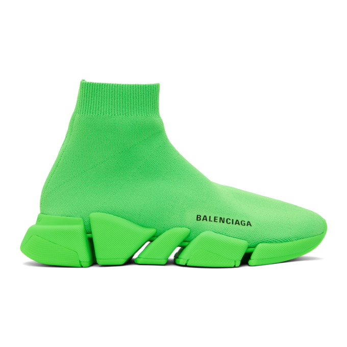 Balenciaga Green Speed 2.0 Sneakers - 617239-W2DBH