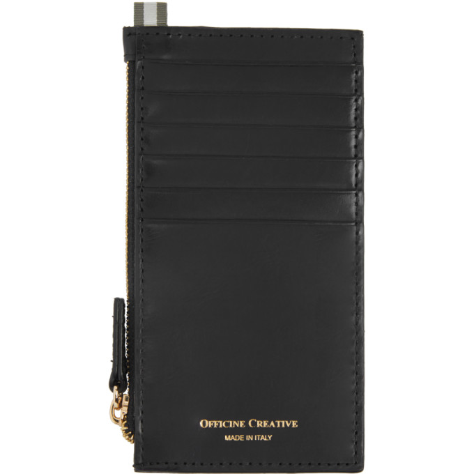 Officine Creative Black Boudin 18 Card Holder