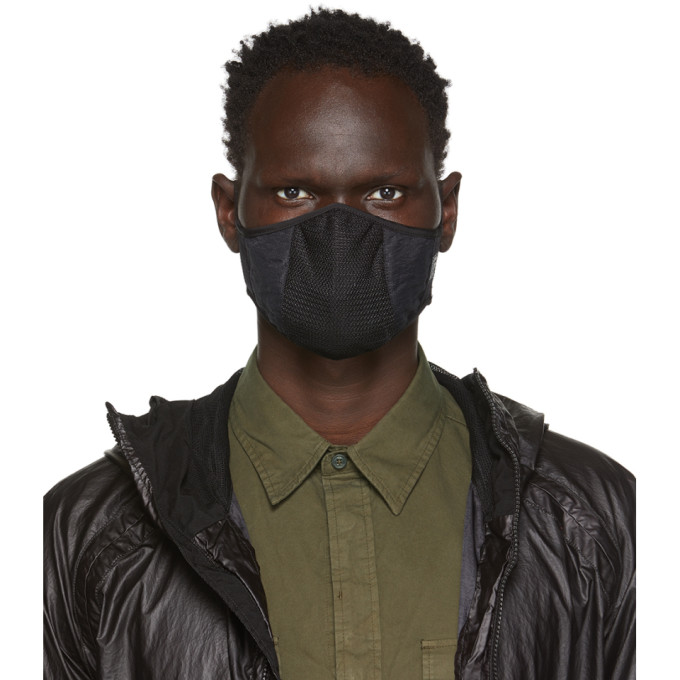 C.P. Company Black Plain Face Mask