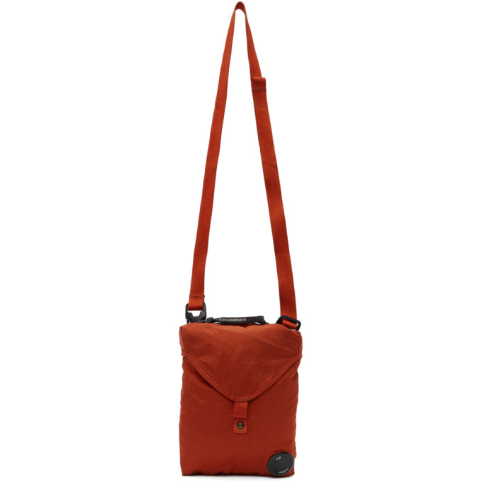 C.P. Company Orange Nylon B Garment-Dyed Crossbody Bag