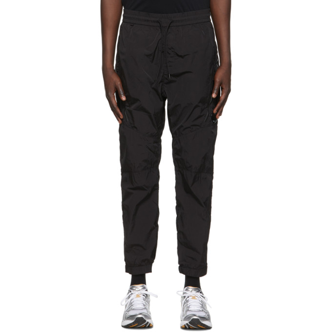 C.P. Company Black Garment-Dyed Cargo Pants