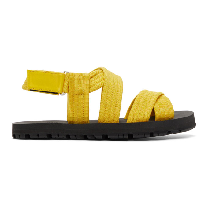 Dries Van Noten Yellow Strap Sandals