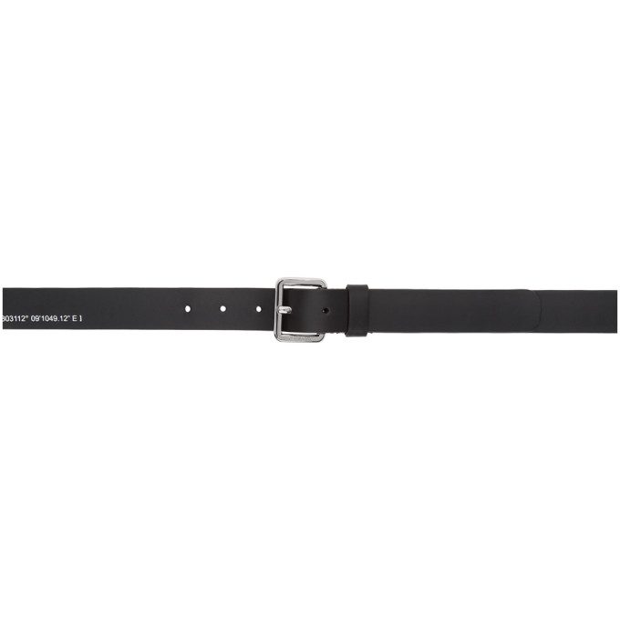 Neil Barrett Black Leather Coordinates Buckle Belt