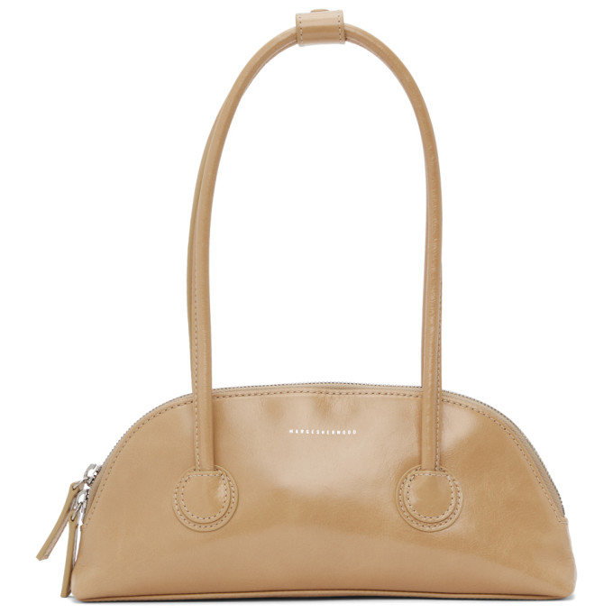 Marge Sherwood Beige Crinkled Bassette Bag