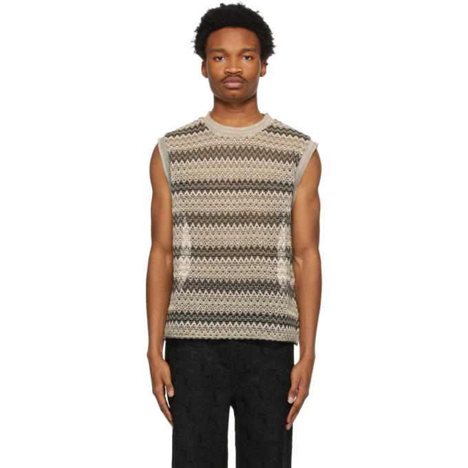 Andersson Bell SSENSE Exclusive Green Knit Vest