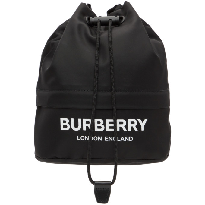 Burberry Black ECONYL® Logo Drawcord Pouch