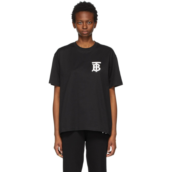 BURBERRY BLACK MONOGRAM EMERSON T-SHIRT