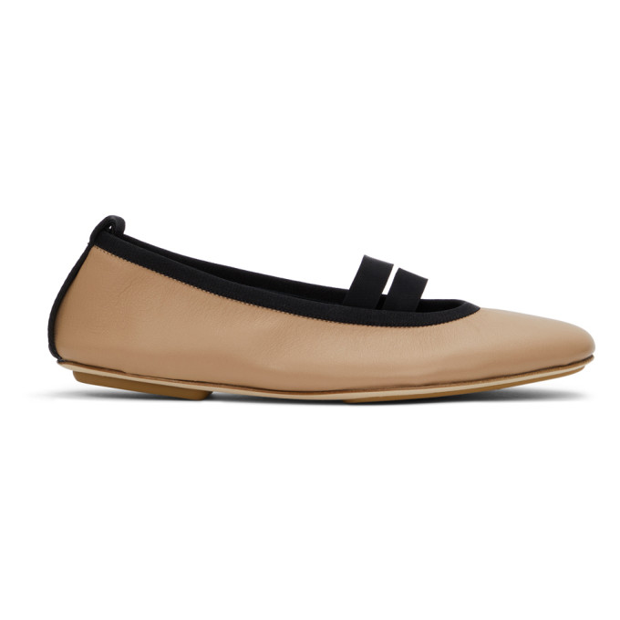 Burberry Tan Grace Ballerina Flats