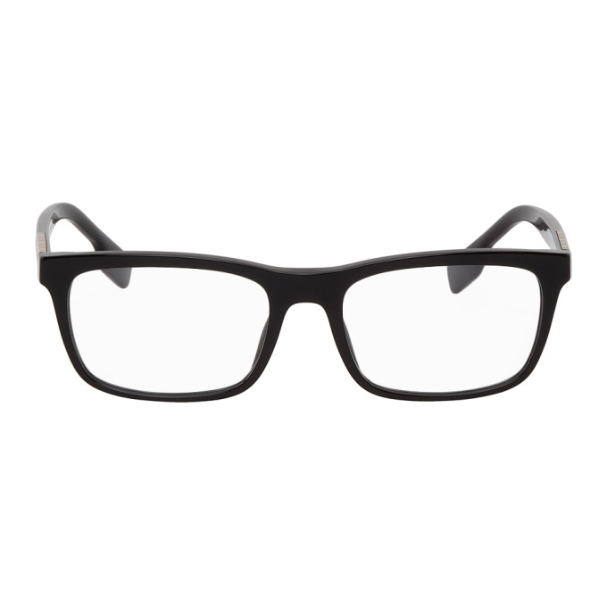 Burberry Black Acetate Rectangular Glasses In 3001 Black