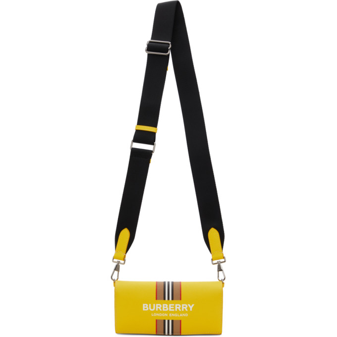 Burberry Yellow Logo Print Ollie Wallet Bag In Marigold Ye