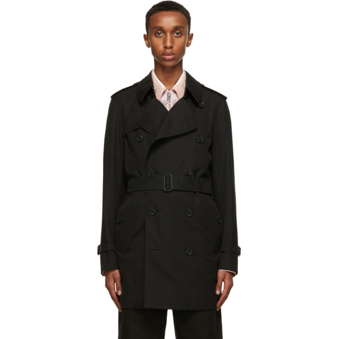 Burberry Black Short Wimbleton Trench Coat