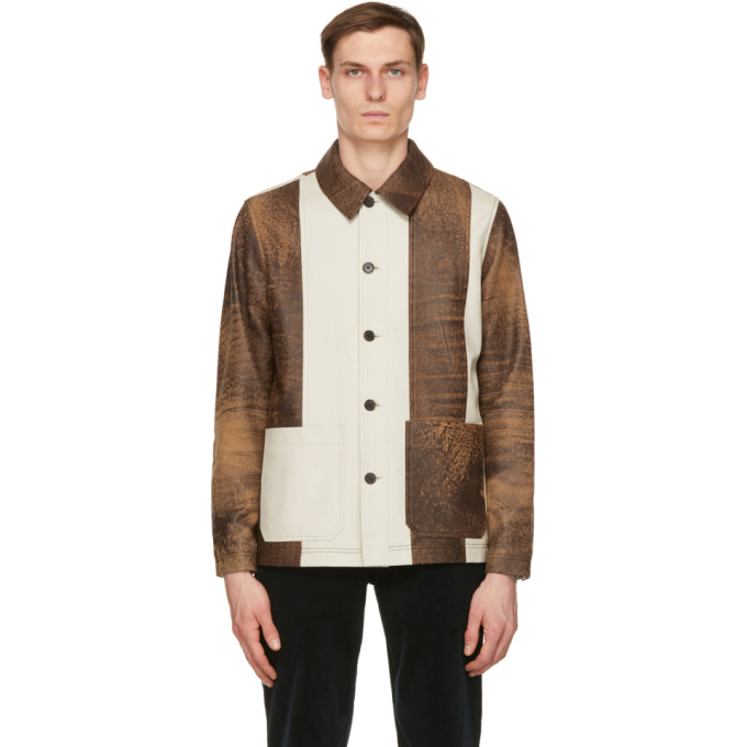 Wood Wood Brown Leather Winston Jacket