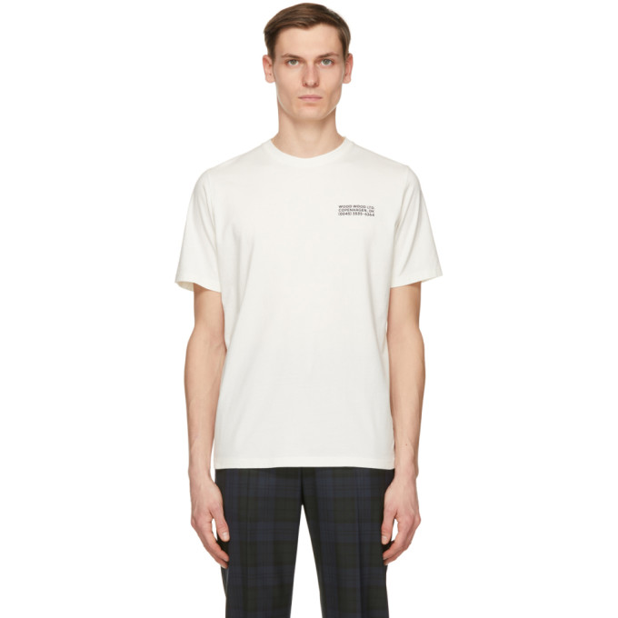 Wood Wood Off-White Sami Info T-Shirt