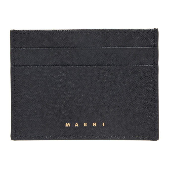 Marni Black Saffiano Card Holder