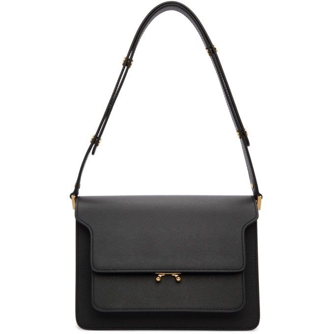 Marni Black Saffiano Medium Trunk Bag