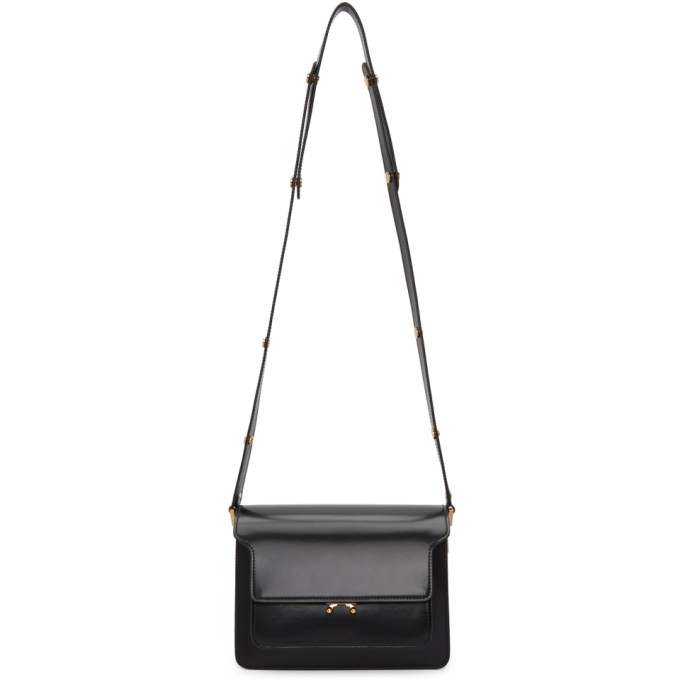 Marni Black Polished Medium Trunk Bag