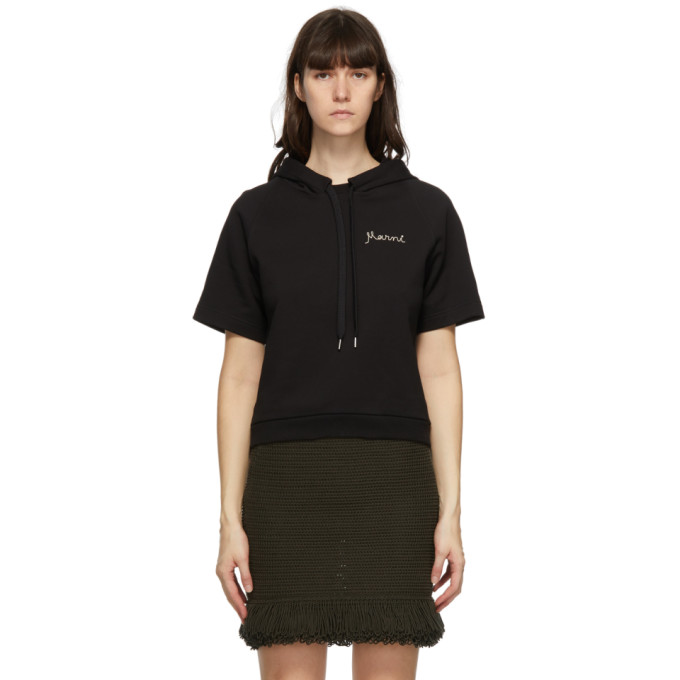 Marni Black Short Sleeve Hoodie