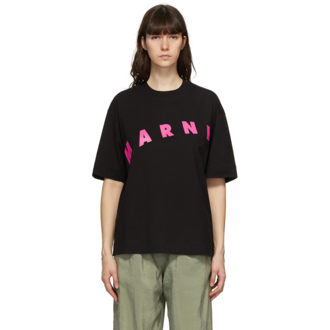 Marni Black Distorted Logo T-Shirt