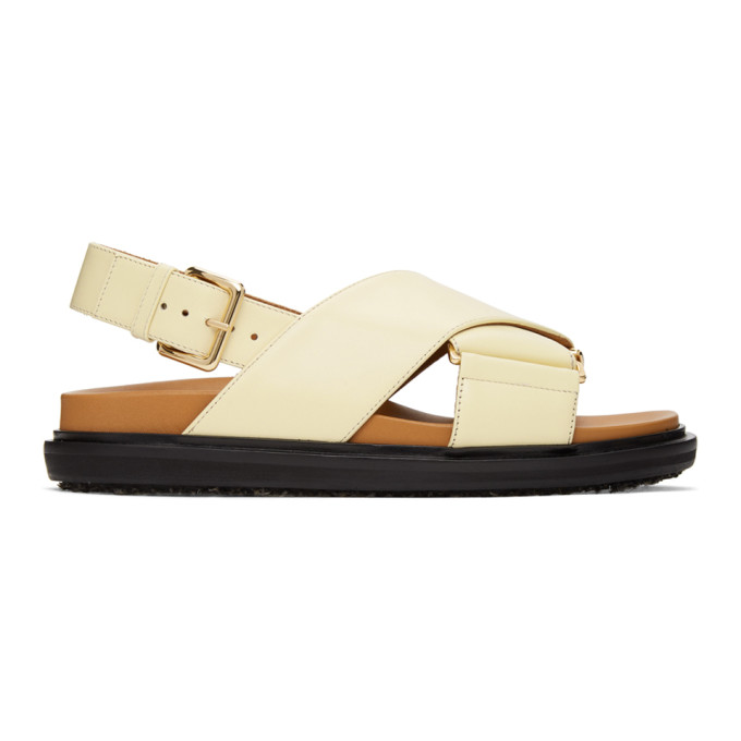 MARNI YELLOW FUSSBETT SANDALS