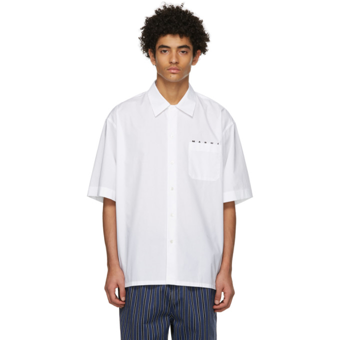 Marni White Bowling Short Sleeve Shirt