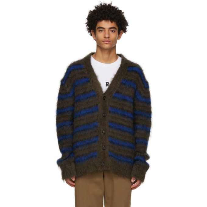 Marni Brown and Navy Mohair Cardigan