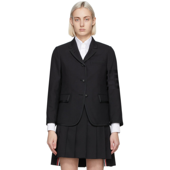 Thom Browne Black 4-Bar Classic Sport Blazer