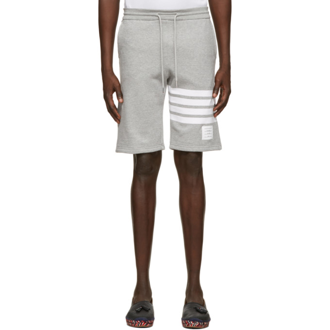 Thom Browne Grey Engineered 4-Bar Shorts