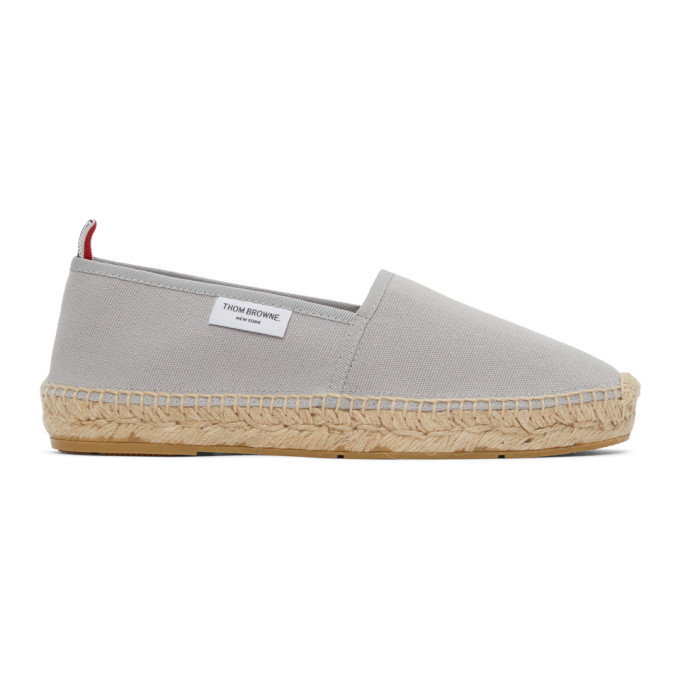 Thom Browne Grey Canvas Espadrilles