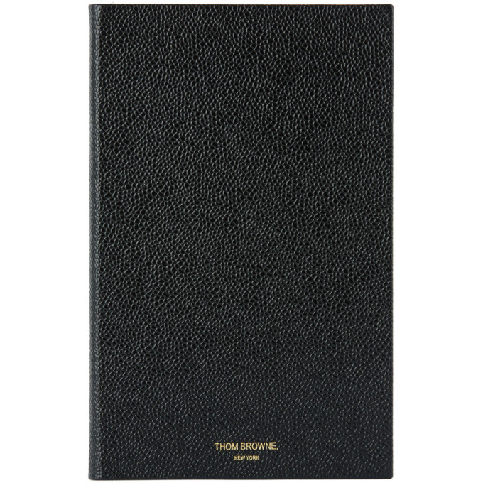 Thom Browne Black Pebble Grained Large Notebook