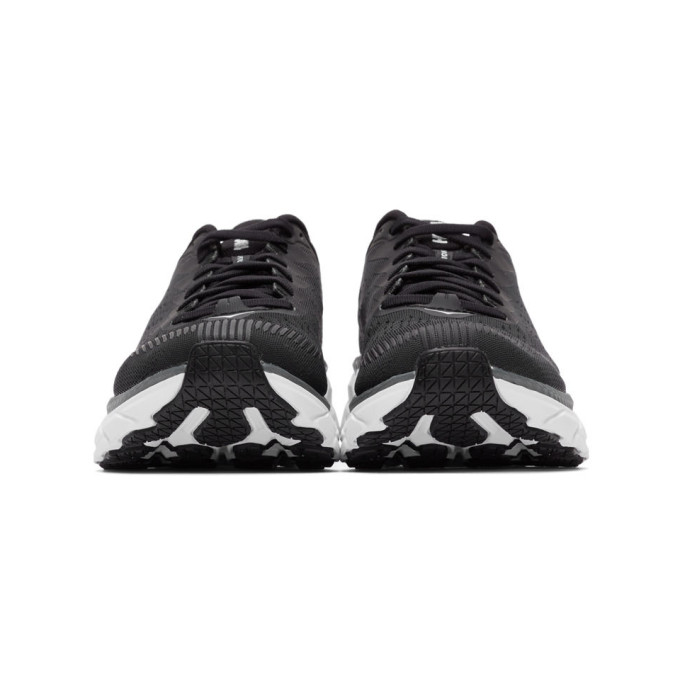 HOKA ONE ONE HOKA ONE ONE BLACK AND WHITE CLIFTON 7 SNEAKERS