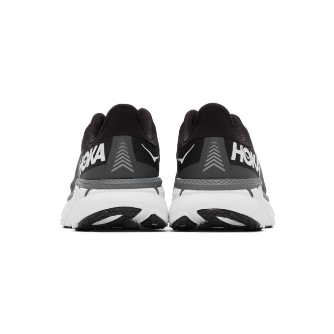 HOKA ONE ONE HOKA ONE ONE BLACK AND WHITE CLIFTON 7 SNEAKERS