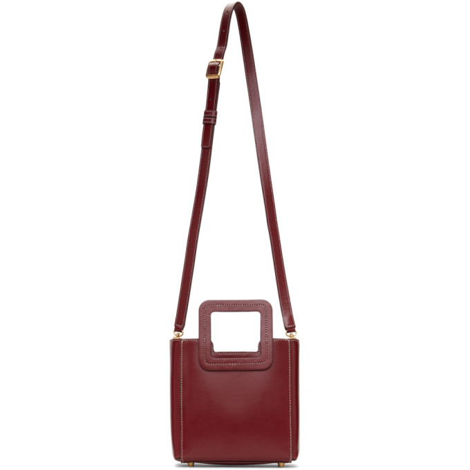 Staud Burgundy Mini Shirley Bag