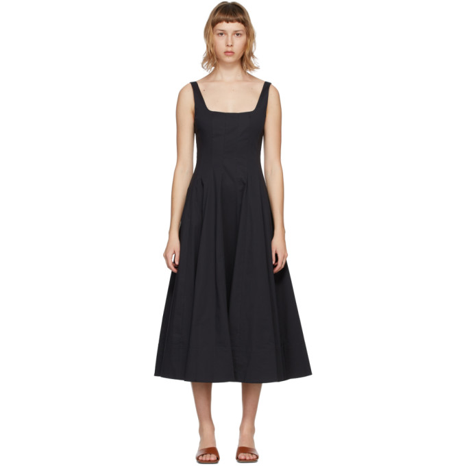 Staud Black Wells Dress