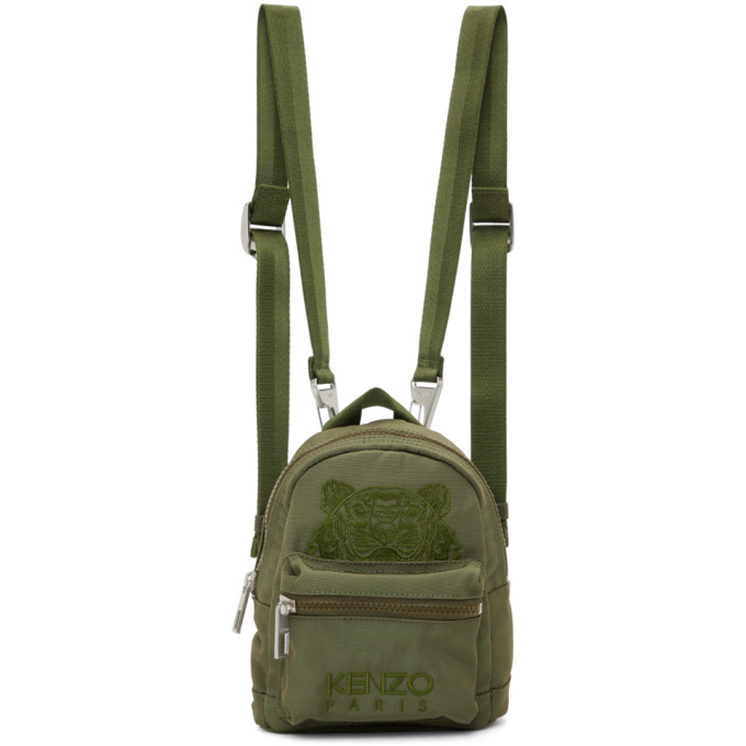 Kenzo Khaki Mini Kampus Tiger Backpack