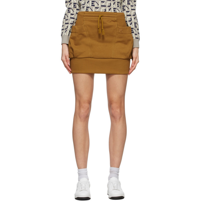 Kenzo Orange Pocket Miniskirt