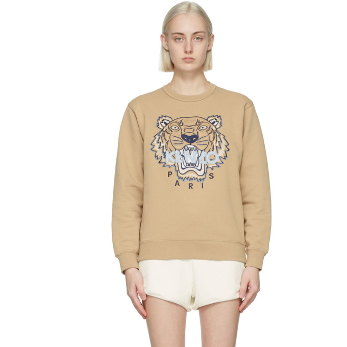 Kenzo Beige Classic Tiger Sweatshirt