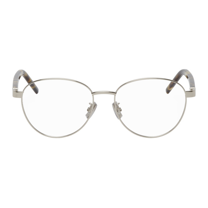 Kenzo Silver and Tortoiseshell Round Glasses