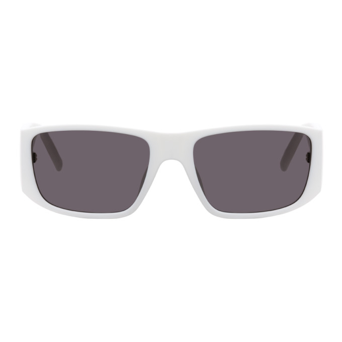 Kenzo White Matte Sport Sunglasses In 21a Mat Whi