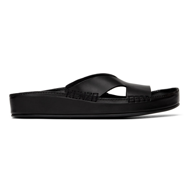 Kenzo Black Opanka Sandals