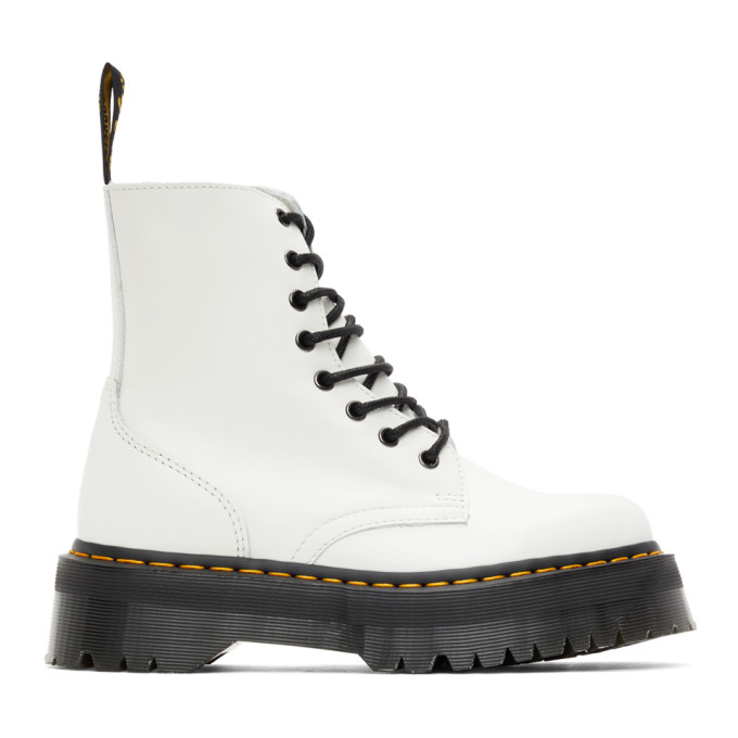 Dr. Martens White Jadon Platform Boots - 15265100
