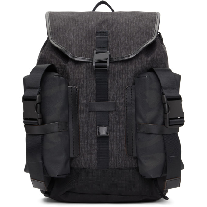 Master-Piece Co Black and Grey Medium Rogue Backpack