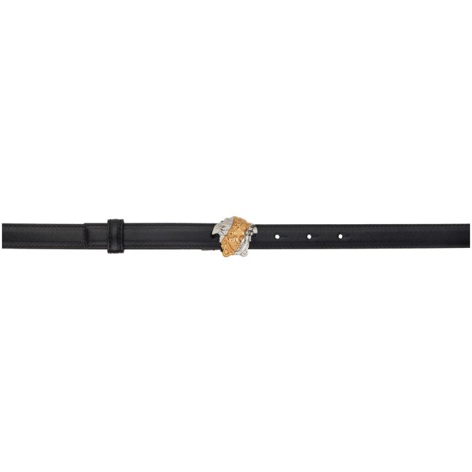 Versace Black Narrow Medusa Palazzo Dia Belt