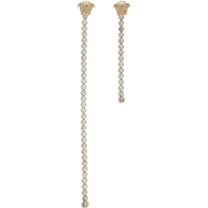 Versace Gold Medusa Chain Drop Earrings