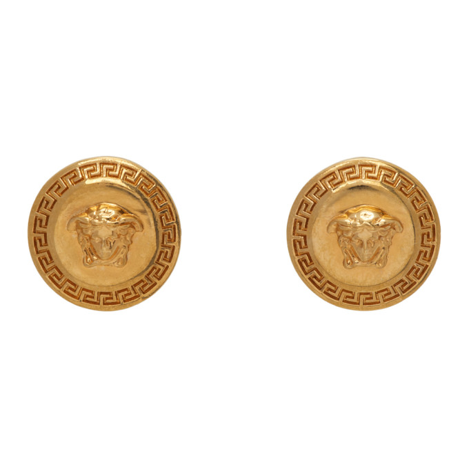 Versace Gold Small Medusa Tribute Earrings