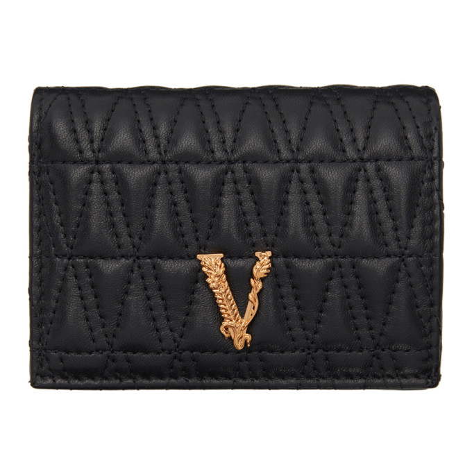 Versace Black Quilted Vitrus Wallet