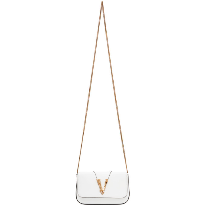 Versace Virtus Small Bag In Bianco