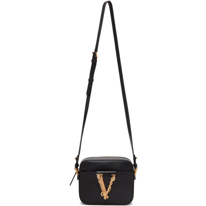 Versace Black Virtus Crossbody Bag