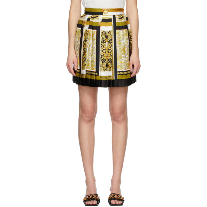 Versace Multicolor Silk Barocco Mosaic Miniskirt