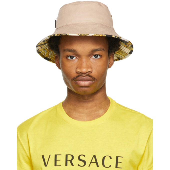 Versace Brown Barocco Bucket Hat