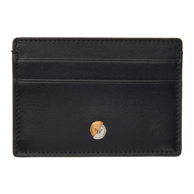 Versace Black Split Coin Medusa Card Holder